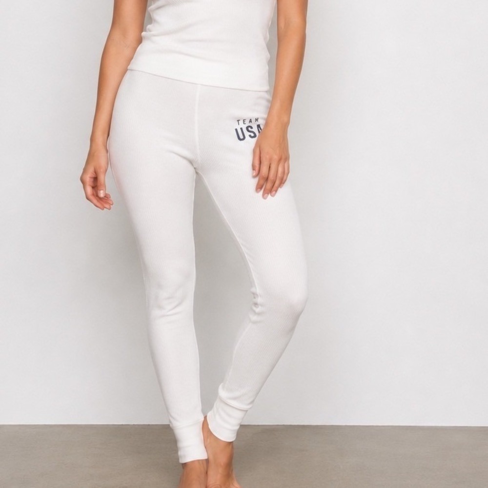 SKIMS Soft Lounge Rib Leggings Team USA White XL